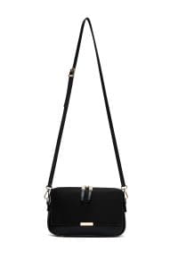 کیف زنانه دوشی مشکی بند بلند دری مد