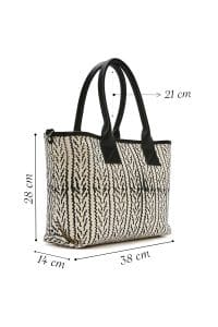 کیف زنانه دوشی مشکی طرح‌دار چاپ سنگی Kastamonu دری مد