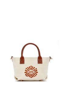 کیف زنانه مینی دستی پارچه‌ای طرح‌دار عسلی چاپ سنگی Kastamonu بند بلند دری مد