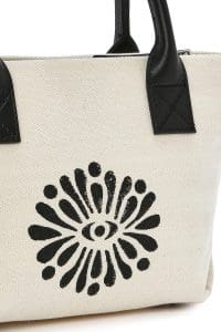 کیف زنانه مینی دستی پارچه‌ای طرح‌دار مشکی چاپ سنگی Kastamonu بند بلند دری مد