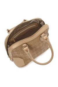 کیف زنانه کراس‌بادی قهوه‌ای بند بلند چاپ‌دار دری مد