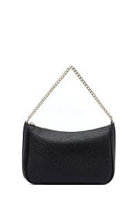 کیف زنانه کراس‌بادی مشکی بند بلند کاپیتونه دری مد