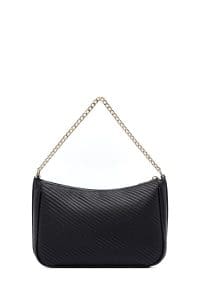 کیف زنانه کراس‌بادی مشکی بند بلند کاپیتونه دری مد