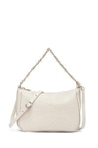 کیف زنانه کراس‌بادی کرم بند بلند کاپیتونه دری مد