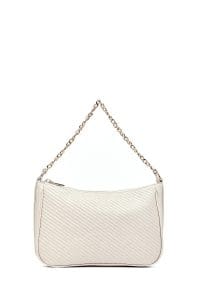 کیف زنانه کراس‌بادی کرم بند بلند کاپیتونه دری مد