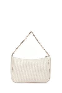 کیف زنانه کراس‌بادی کرم بند بلند کاپیتونه دری مد