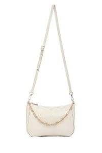 کیف زنانه کراس‌بادی کرم بند بلند کاپیتونه دری مد