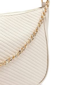 کیف زنانه کراس‌بادی کرم بند بلند کاپیتونه دری مد