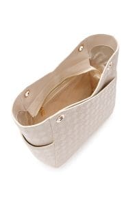 کیف زنانه کرم چاپ‌دار دوشی دری مد