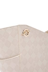 کیف زنانه کرم چاپ‌دار دوشی دری مد