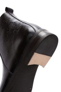 بوت راحتی چرم قهوه ای زیپ دار دری مد