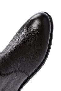 بوت راحتی چرم قهوه ای زیپ دار دری مد