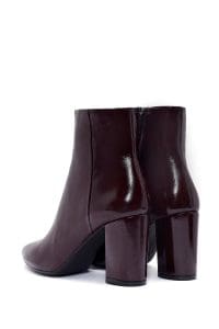 بوت زنانه بُردو براق پاشنه‌بلند زیپ‌دار Derimod Gritti