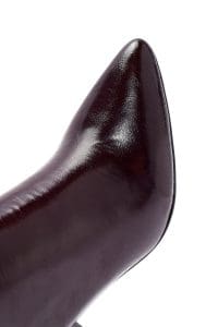 بوت زنانه بُردو براق پاشنه‌بلند زیپ‌دار Derimod Gritti