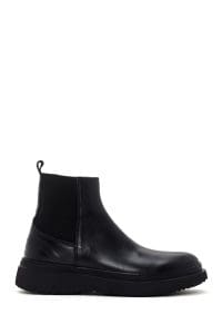 بوت مردانه چرم مشکی چلسی دری مد