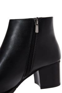 بوت پاشنه ضخیم مشکی زیپ دار زنانه دری مد