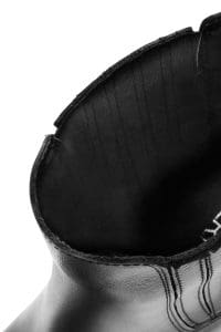 بوت چرم زنانه پاشنه ضخیم مشکی دری مد