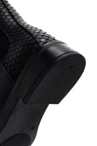 بوت چرم مشکی زنانه چلسی دری مد