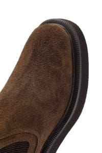 بوت چرم چرم قهوه ای مایل به زرد زنانه چلسی دری مد