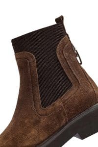 بوت چرم چرم قهوه ای مایل به زرد زنانه چلسی دری مد