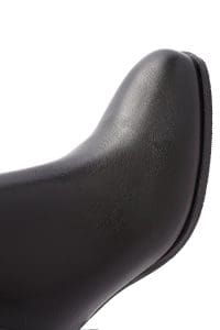 بوت چرمی مشکی زنانه پاشنه ضخیم زیپ دار دری مد