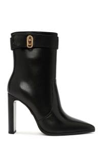 بوت چرمی مشکی پاشنه دار زنانه دری مد