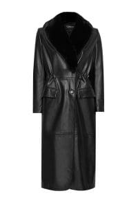 تاپ کت چرم خز مشکی زنانه جولیت دری مد