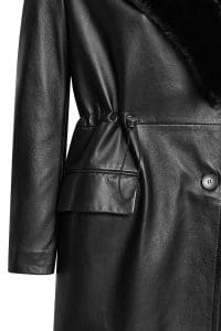 تاپ کت چرم خز مشکی زنانه جولیت دری مد