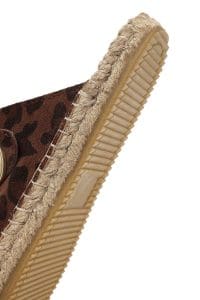 دمپایی اسپرت زنانه چرم جیر پلنگی سگک‌دار دری مد