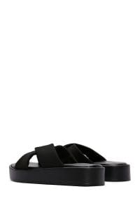 دمپایی زنانه مشکی ضخیم‌تنه دری مد