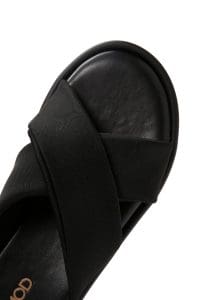 دمپایی زنانه مشکی ضخیم‌تنه دری مد