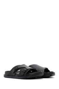 دمپایی مردانه مشکی سگک‌دار دری مد