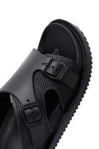 دمپایی مردانه مشکی سگک‌دار دری مد