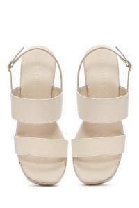 صندل زنانه بژ بنددار لژدار اسپادریل دری مد