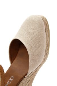 صندل زنانه بژ بنددار لژدار اسپادریل دری مد