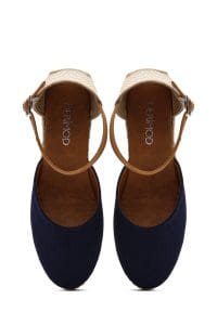 صندل زنانه سرمه‌ای بنددار لژدار اسپادریل دری مد