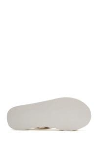 صندل زنانه سفید با زیره ضخیم دری مد