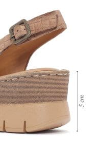 صندل زنانه صورتی جیر لژدار بنددار راحتی دری مد