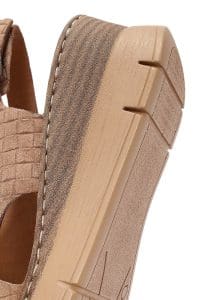 صندل زنانه صورتی جیر لژدار بنددار راحتی دری مد