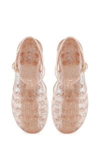 صندل زنانه طلایی بندی ژله‌ای دری مد