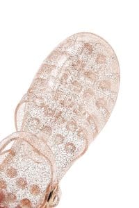 صندل زنانه طلایی بندی ژله‌ای دری مد