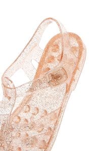 صندل زنانه طلایی بندی ژله‌ای دری مد