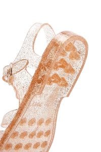 صندل زنانه طلایی بندی ژله‌ای دری مد