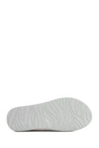 صندل زنانه طوسی چرم بندی راحتی دری مد