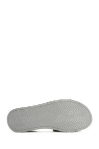 صندل زنانه طوسی چرم بندی راحتی دری مد