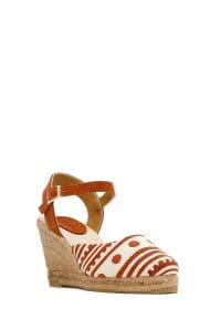 صندل زنانه قهوه‌ای روشن طرح‌دار لژدار اسپادریل دری مد