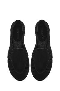 صندل زنانه مشکی جیر دری مد