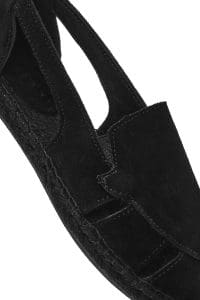 صندل زنانه مشکی جیر دری مد