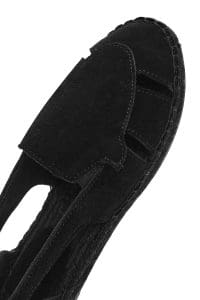 صندل زنانه مشکی جیر دری مد