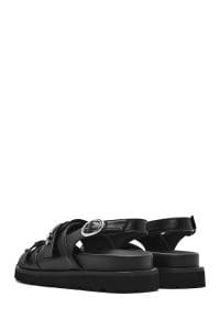 صندل زنانه مشکی سگک‌دار دری مد